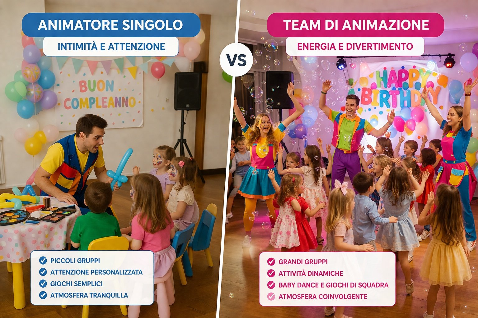 Meglio animatore singolo o team di animazione?