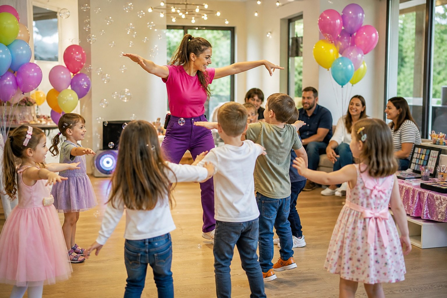 Lavoro animatore bambini Milano durante una festa con attività di animazione per bambini