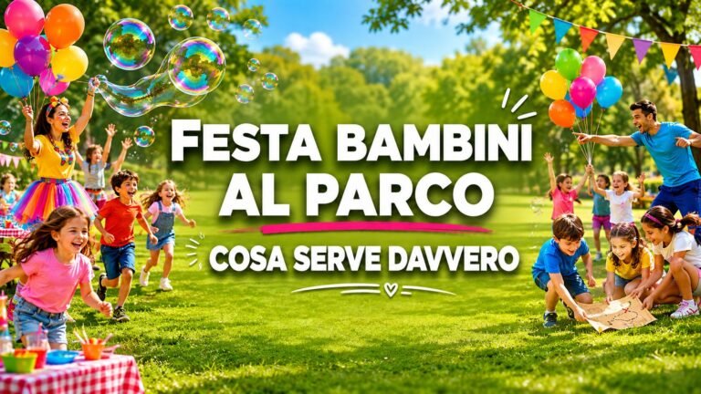 Festa bambini al parco: cosa serve davvero per organizzarla senza stress