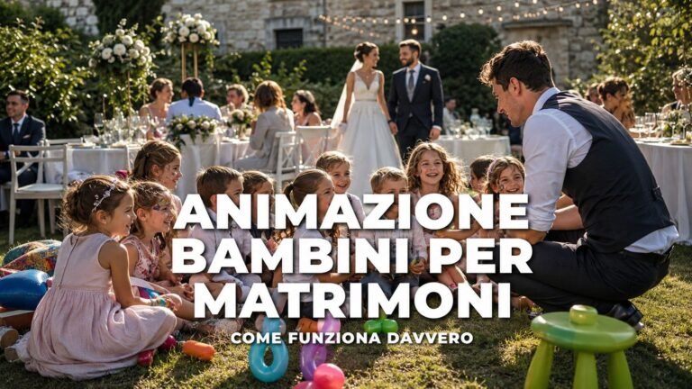 Animazione bambini per matrimoni: come funziona davvero