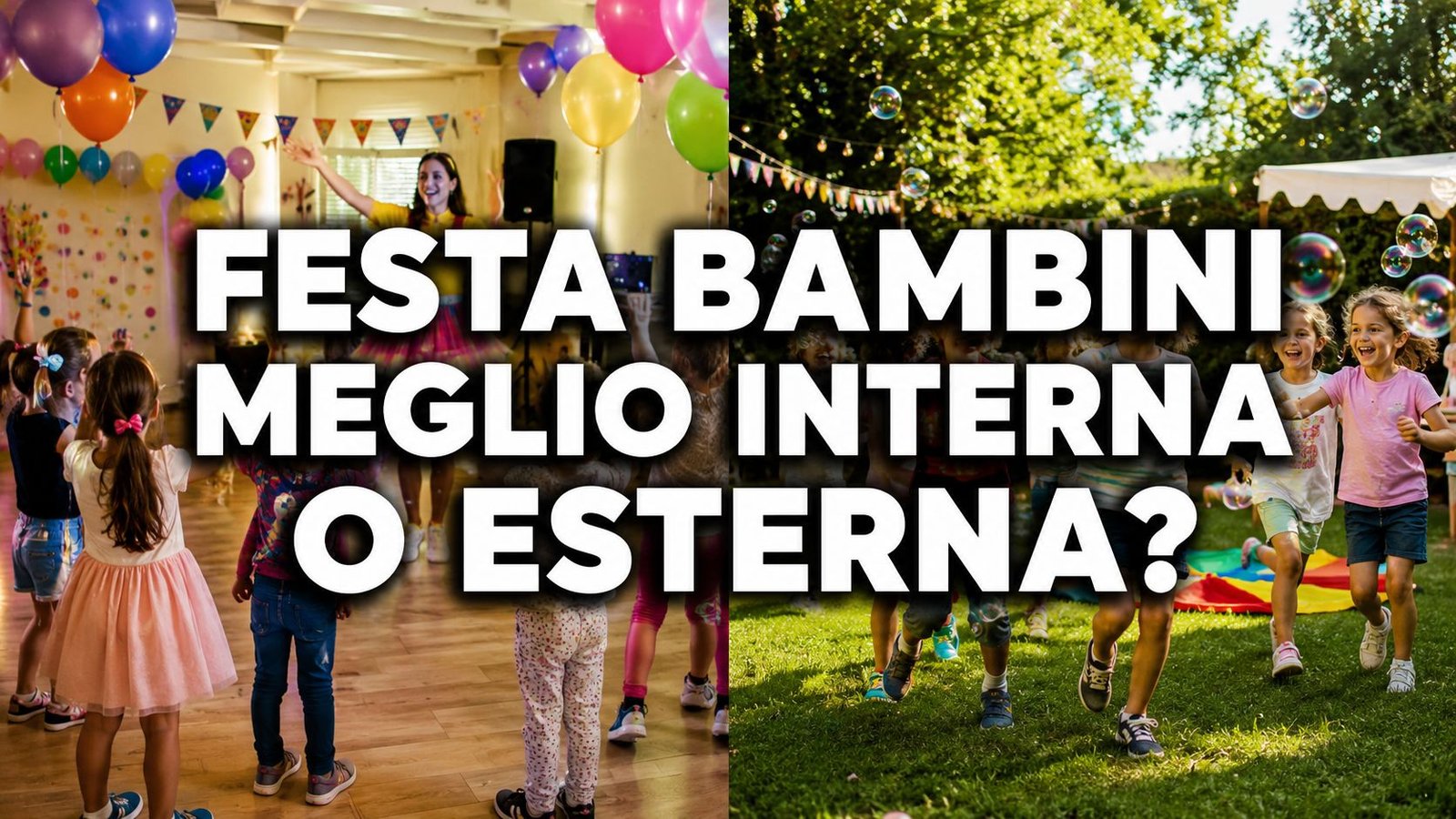 Festa bambini interna o esterna: quale scegliere per una festa davvero riuscita