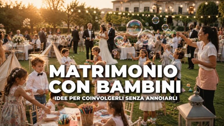 Matrimonio con bambini: idee pratiche per coinvolgerli senza annoiarli