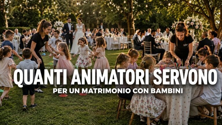 Quanti animatori servono per un matrimonio con bambini: guida pratica alla scelta