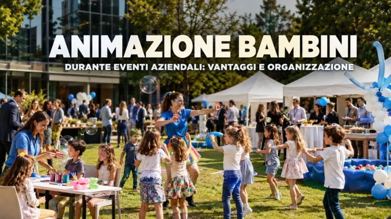 Animazione bambini durante eventi aziendali: vantaggi, idee e come organizzarla