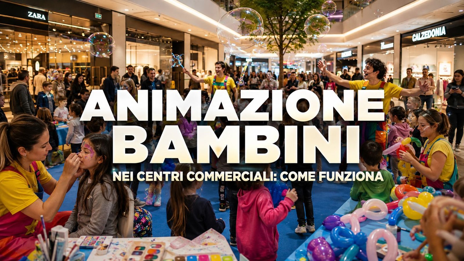 Animazione bambini nei centri commerciali: come funziona e perché è sempre più richiesta