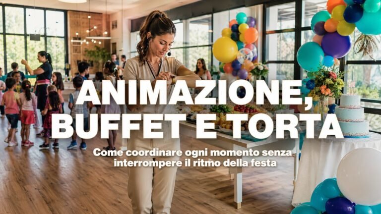 Come coordinare animazione, buffet e momento della torta durante una festa di compleanno