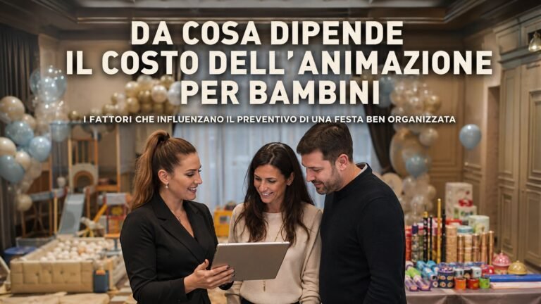 Da cosa dipende il costo dell’animazione per bambini? Tutti i fattori che influenzano il preventivo