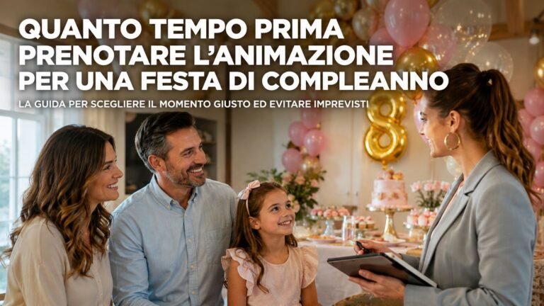 Quanto tempo prima prenotare l’animazione per una festa di compleanno