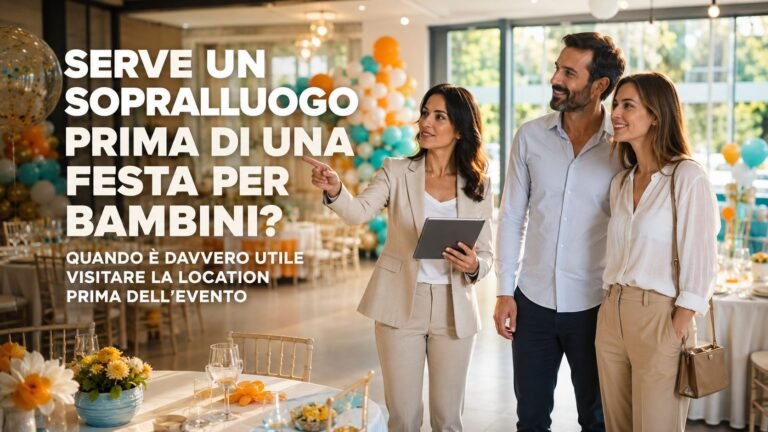 Serve un sopralluogo prima di una festa per bambini?